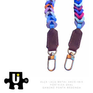 Alça Trançada Metal Arco-Iris